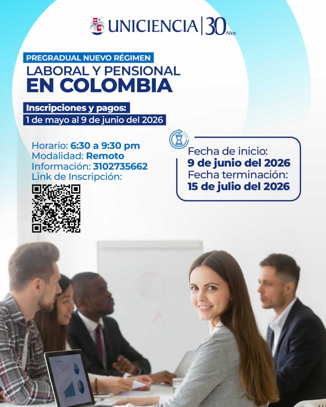 Pregradual Nuevo Régimen Laboral y Pensional de Colombia 2026 | UNICIENCIA