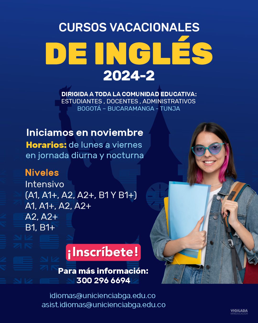 Cursos vacacionales de inglés - 20242 UNICIENCIA