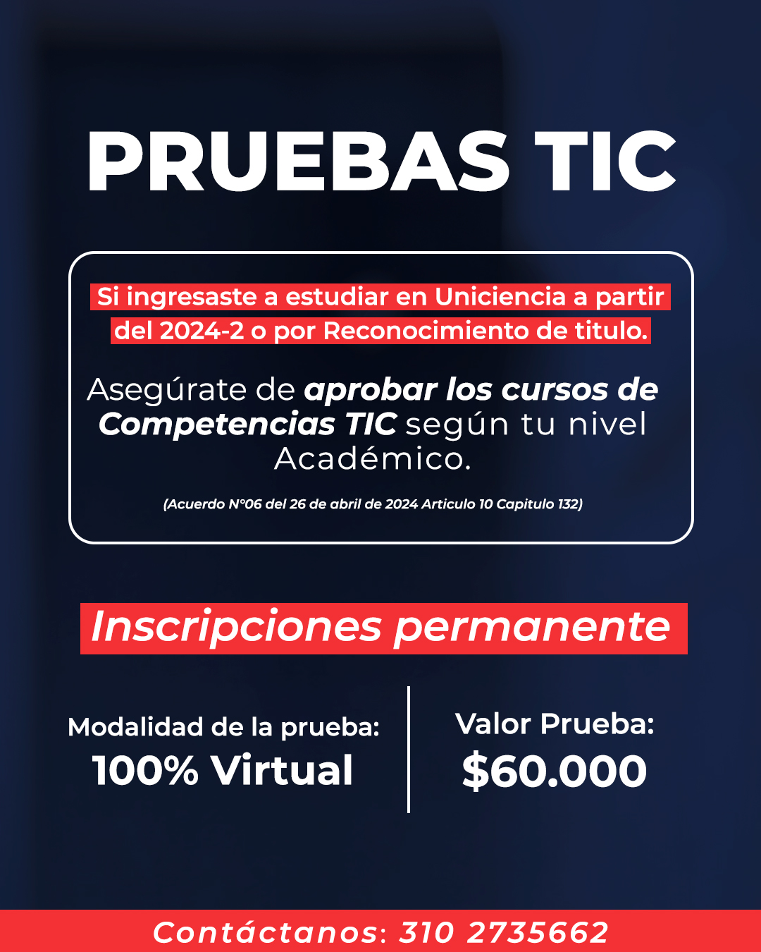 Pruebas TIC Virtual | UNICIENCIA