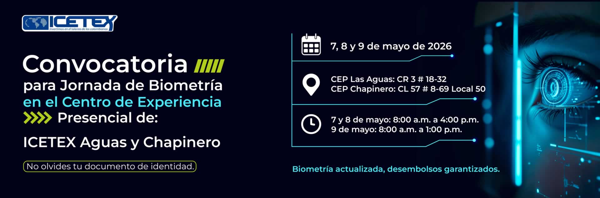 Convocatoria Biometría ICETEX | UNICIENCIA