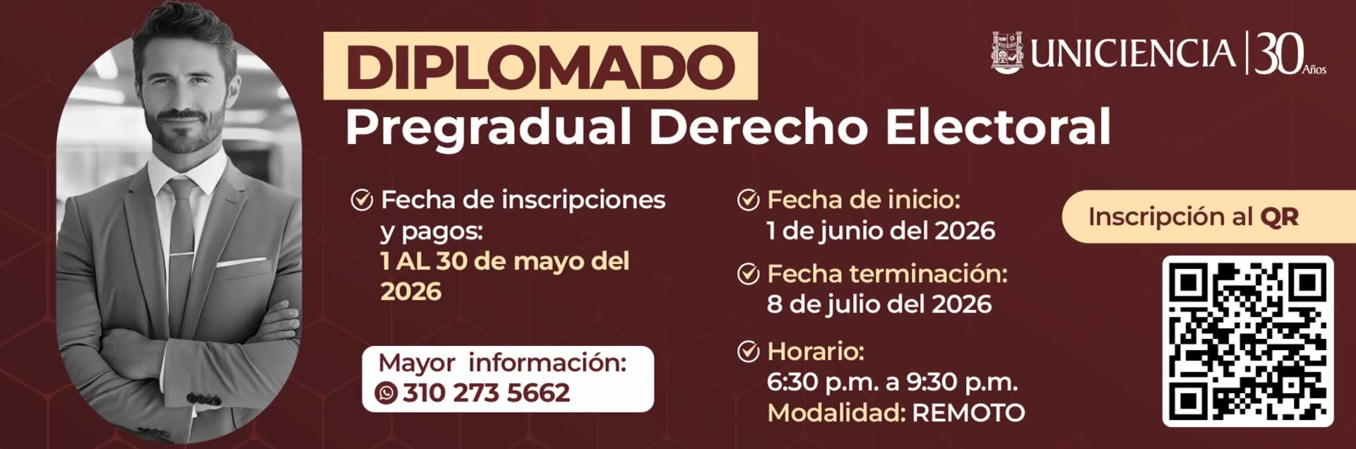 Diplomado Pregradual Derecho Electoral | UNICIENCIA
