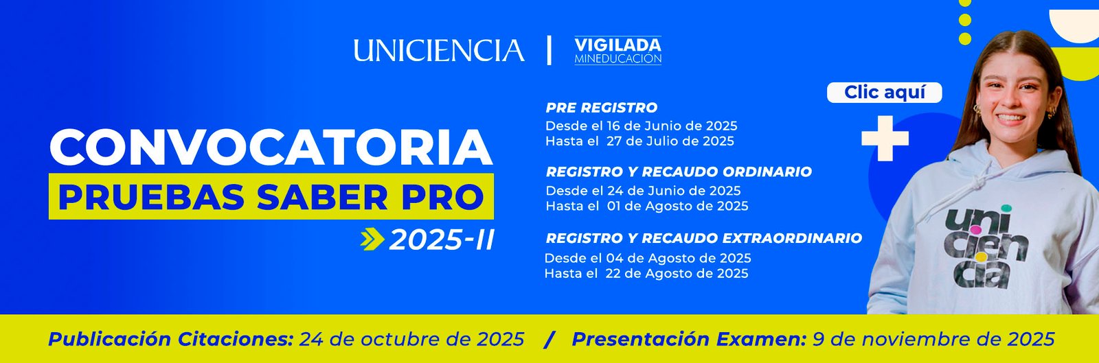 Convocatoria Pruebas Saber Pro 2025-II