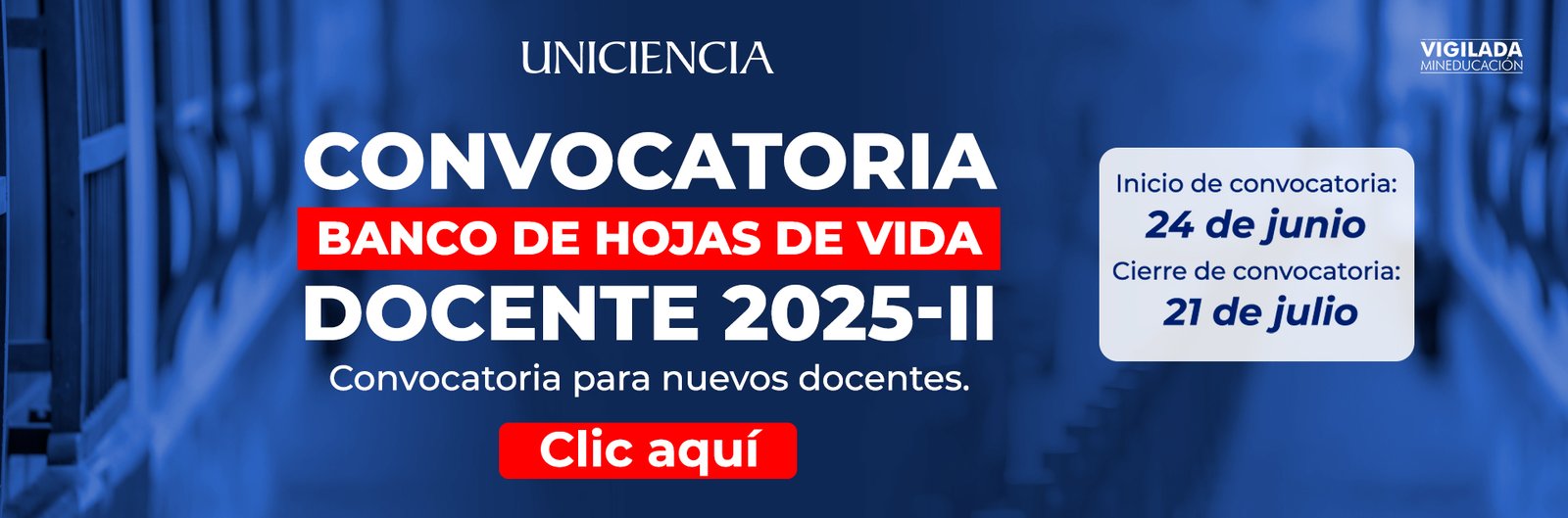 Convocatoria Banco Hojas de Vida 2025 - II - WEB